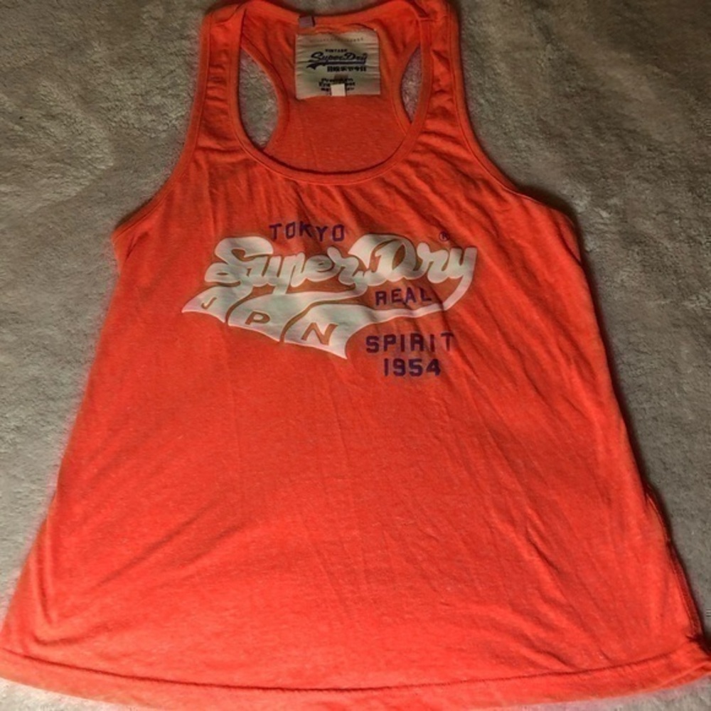 Superdry Woman’s Tank in medium bright orange